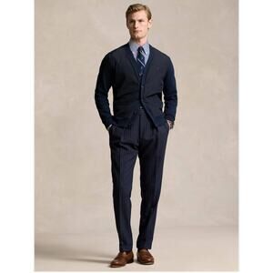 Polo Ralph Lauren Navy Hybrid V Neck Cardigan Sweater NWT